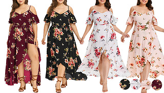 Women's Plus Size Floral Strap Dress - 4 Colours & 5 Sizes