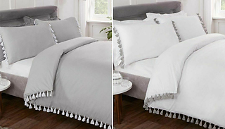 Tassel Edge Duvet Set - 2 Colours & 4 Sizes