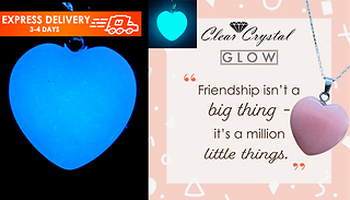Glow-In-The-Dark Heart Pendant & Special Message - 2 Colours & 4 Messa ...