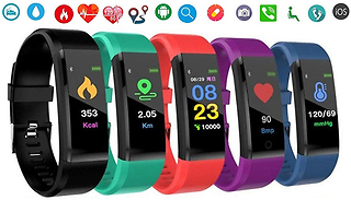 HR12 Fitness Tracker with Sleep & Heart Rate Monitor - 5 Colours