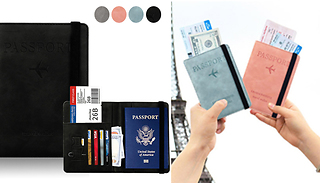 RFID Compact Travel Wallet Passport Holder - 4 Colours