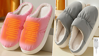 Electric Heated Foot Warmer Slippers - 2 Colours