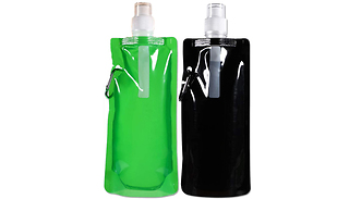 Collapsible Reusable Folding Water Bottle Bag - 2 Colours