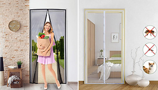 1 or 2 Pairs of Magnetic Anti-Mosquito Door Curtains - 2 Colours & 3 S ...