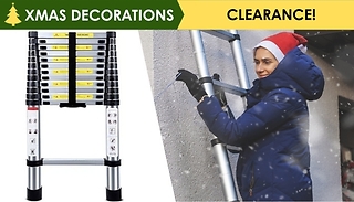 Extendable Telescopic Aluminium Ladder - 2.9m, 3.2m or 3.8m