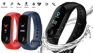 M3 Plus Bluetooth Fitness Smart Watch With Heartrate Monitor - 3 Colou ...