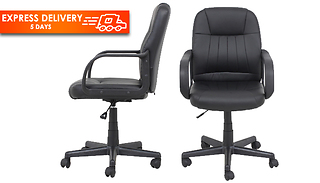 Faux Leather Adjustable Office Swivel Chair