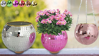 Disco Ball Hanging Planter - 4 Sizes & 6 Colours