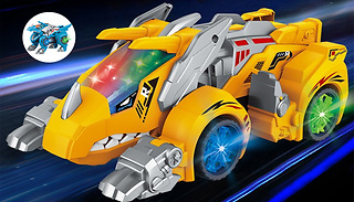 Kid's 2-in-1 Spray Transforming Dinosaur Car Toy - 2 Colours