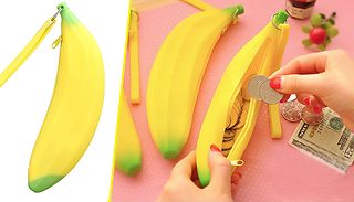 1 or 2 Banana Zipper Portable Coin Purses