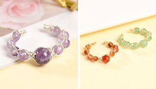 Crystal Energy Healing Ring - 2 Colours & 10 Crystal Options!