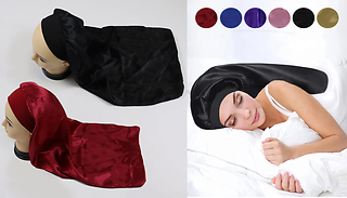 1 or 2 Long Satin Sleep Cap Bonnet - 6 Colours