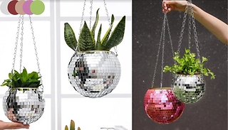 Retro Hanging Disco Ball Planter - 5 Colours, 4 Sizes!