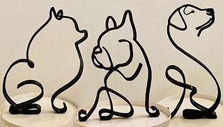 Dog or Cat Wrought Iron Minimal Ornament - 9 Designs