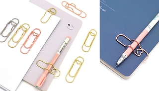 10-Pack of Metal Heart Pen Holder Clips! - 3 Colours