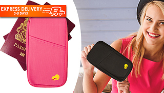 Passport & Travel Document Case - Pink or Black