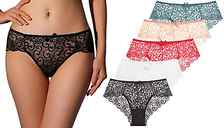 1 or 3 Women's Lace Comfort Underwear - 5 Colours