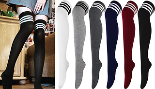 6 Pairs of Over Knee Thigh Socks