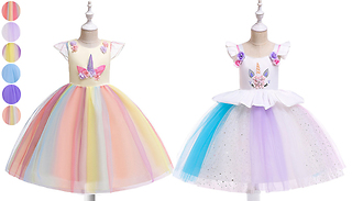 Kid's Princess Unicorn A-Line Tutu Dress - 5 Colours & 5 Sizes
