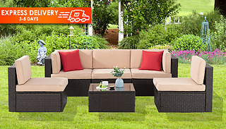 5-Seater Garden Rattan Furniture Sofa Set