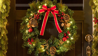 HOMCOM Christmas Wreath Decoration - 2 Options