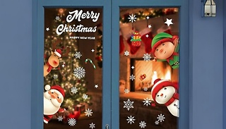 82-Pack of Christmas Window Stickers