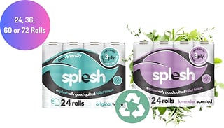 Splesh Eco-Friendly Toilet Roll- 24-72 Pack & Lavender or White