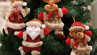 4-Piece Christmas Hanging Decoration Doll Set