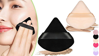 Pack of 10 Mini Triangle Makeup Puffs - 6 Colours
