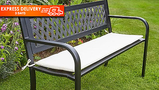 Meadow Metal Garden Bench With Upholstered Cushion