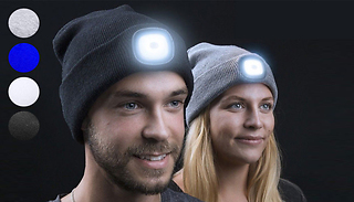 Beanie Hat with LED Battery Operated Light - 4 Colours