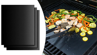 Reusable Non-Stick BBQ Mats - 3, 6 or 12-Pack