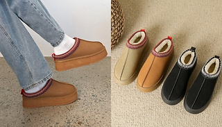 Platform Fur Lined Winter Boots - 3 Colours & 8 Sizes