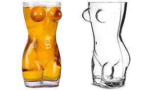 Female Torso Novelty Beer Pint Glass