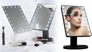 LED Touch-Light Vanity Makeup Mirror - 2 Colours