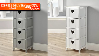 4-Drawer Wood Lovestack Chest - 2 Colours