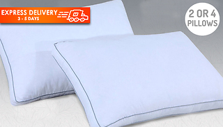 2 or 4 Cotton Cover Hollowfiber Box Pillows
