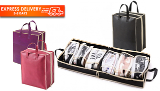 6-Pair Travel Shoe Organising Bag - 3 Colours