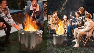 Stainless Steel Smokeless Fire Pit - With Oxygen-Enriched Fire Technol ...