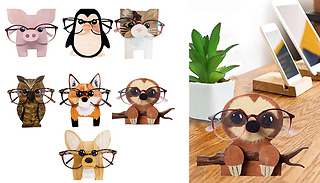 Wooden Animal Decorative Glasses Holder Stand - 7 Designs