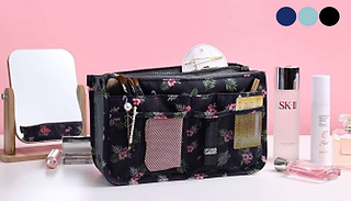 1 or 2-Pack of Flamingo Design Handbag Organisers - 3 Colours