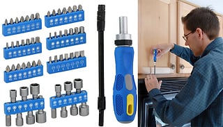 58-Piece Ratchet Screwdriver & Bit Set