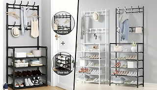 4 or 5 Tier Iron Storage Racks - 2 Colours