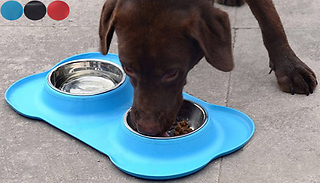 Stainless Steel Pet Food Bowls - 3 Colours