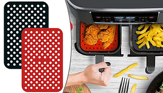 Silicone Reusable Rectangular Air Fryer Pad - 2 Colours