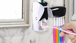 Wall-Mounted Auto Toothpaste Dispenser & Holder