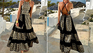 Backless Summer Boho Maxi Dress - 4 Sizes