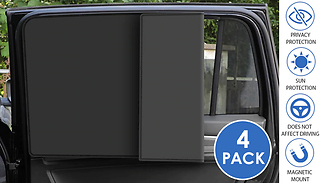 4-Pack of Magnetic Car Window Shades