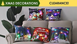 LED Light Christmas Cushion Covers - 9 Designs