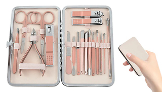 18-Piece Manicure & Pedicure Grooming Kit